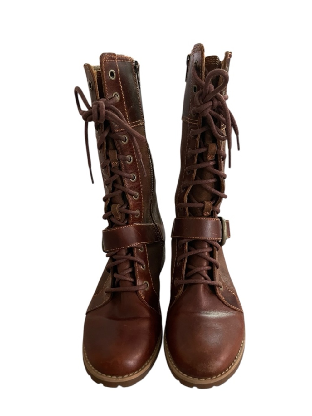 Timberland Women's 26640 Bethel Buckle Lace-Up Combat Boots Size 7 - Picture 7 of 10